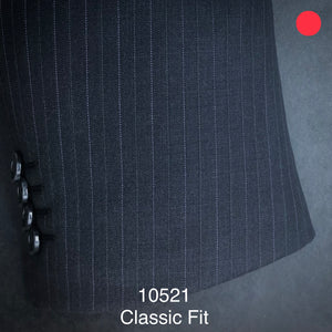Charcoal w/ Purple Stripe | Classic Fit | All Wool | 10521