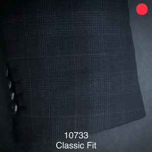 Charcoal Plaid | Classic Fit | All Wool | 10733