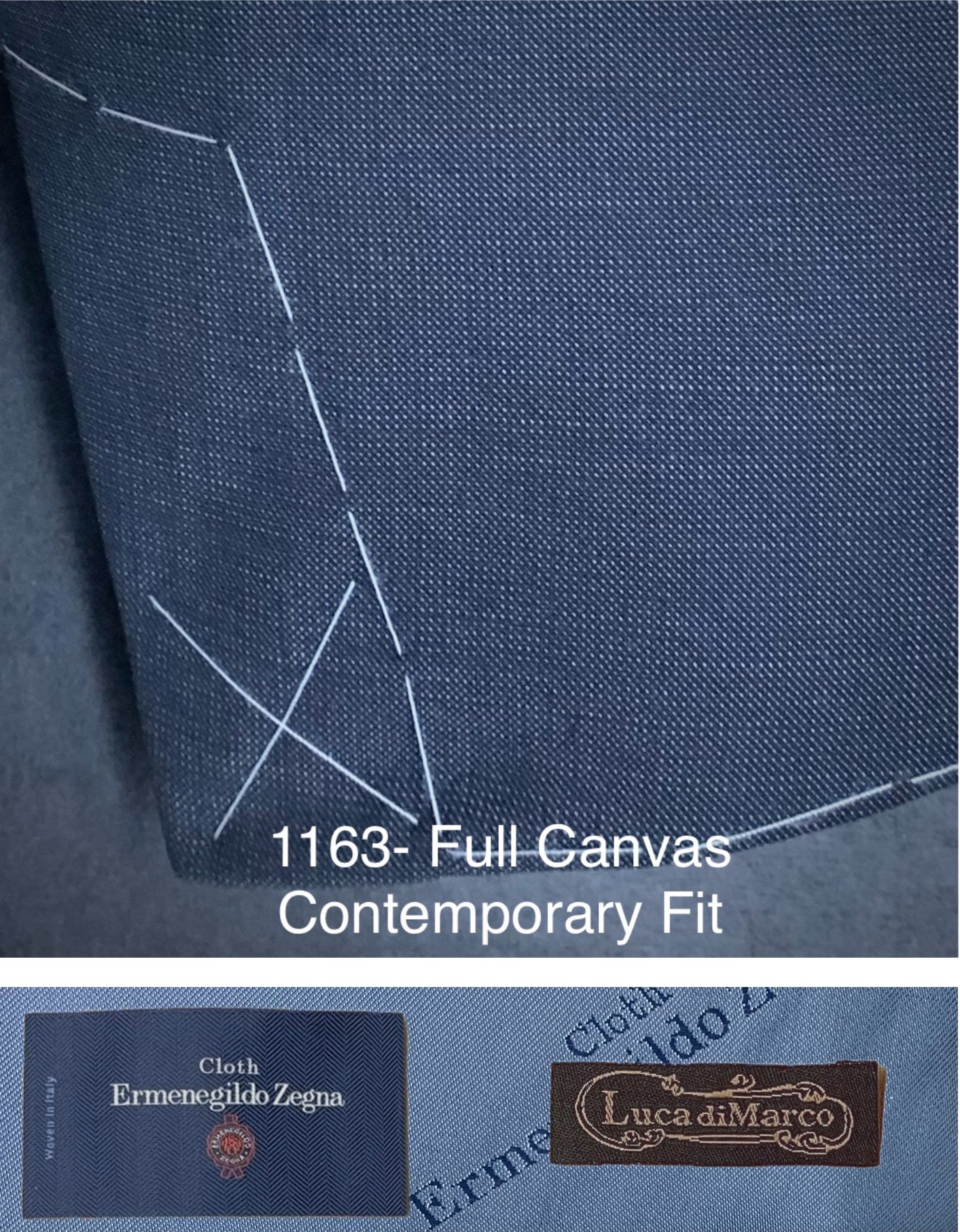 Black Tic Weave | Luca diMarco | Cloth by Emenegildo Zegna | 180's Wool| 1163