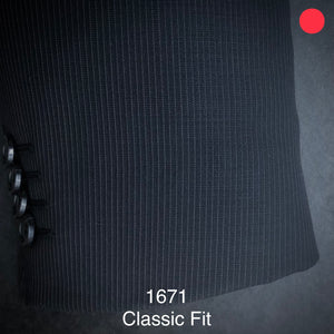 Black Stripe | Classic Fit | All Wool | 1671
