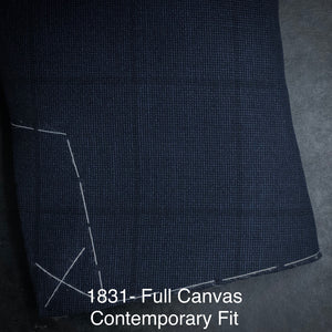 Navy Windowpane | Full Canvas | Luca DiMarco | All Wool | 1931
