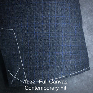 Charcoal W/ Blue Pattern | Luca DiMarco | All Wool | 1932