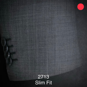 Mid Grey Sharkskin | Slim Fit | All Wool | 2713