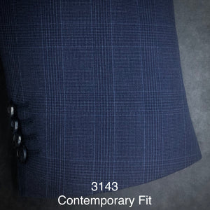 Navy w/ Blue Plaid | Byron Collectin | All Wool | 3143