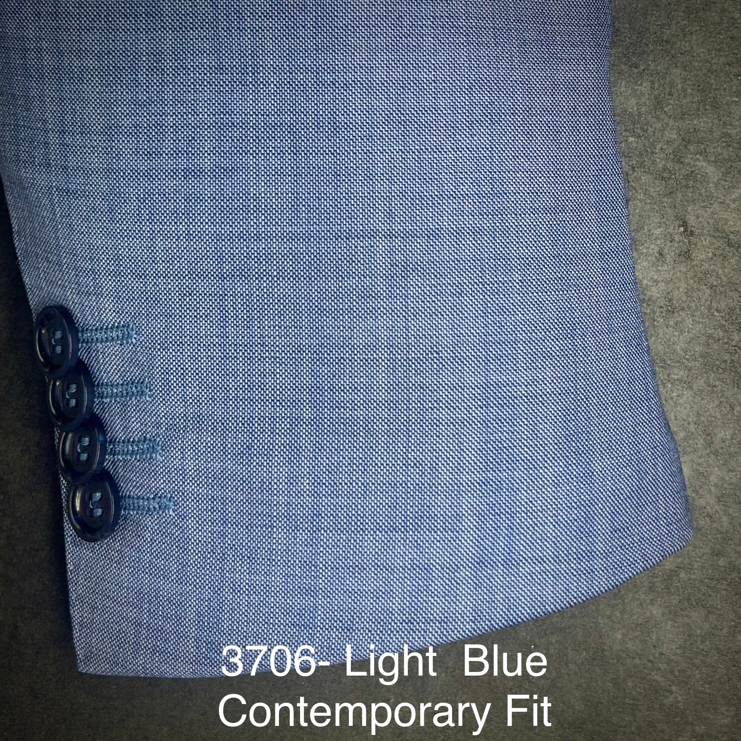Lt Blue Sharkskin | All Wool | Contemporary Fit | 3706