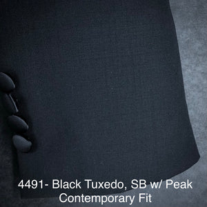 Black Tuxedo | Contemporary Fit | Jack Henry | All Wool | 4491