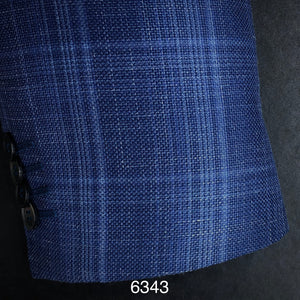 Mid Blue | Contemporary | Silk/ Linen/ Wool | 6343