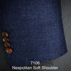 Blue Flannel Solid | Soft Jacket Kensington | All Wool | 7106