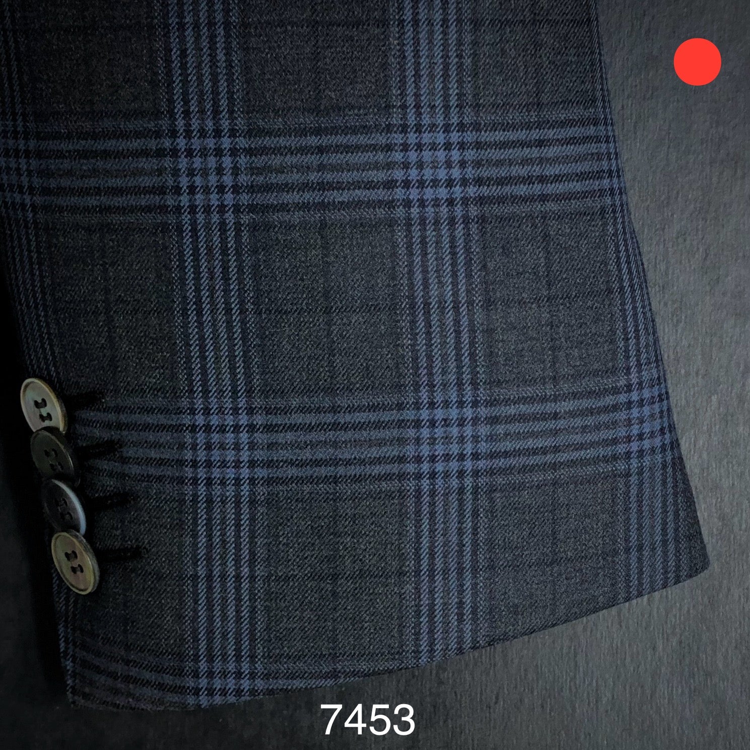 Grey Plaid w/ Blue Accent | Contemporary Fit | All Wool | 7453