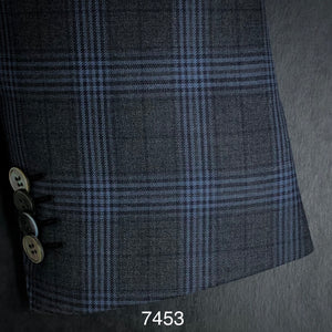 Grey Plaid Sport Coat w/ Blue Accent | Men's Sport Coat | Contemporary Fit | All Wool