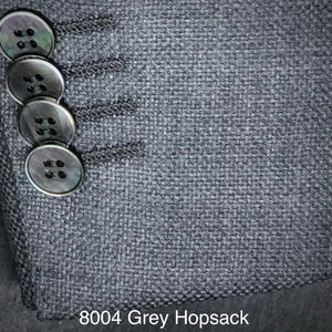 Grey Hopsack | Contemporary Fit | All Wool | 8004