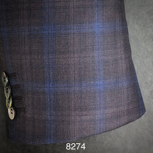 Berry Plaid w/ Cobalt Accent | Contemporary | All Wool | 8274