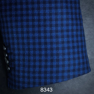 Cobalt Check | Contemporary Fit | All Wool | 8343