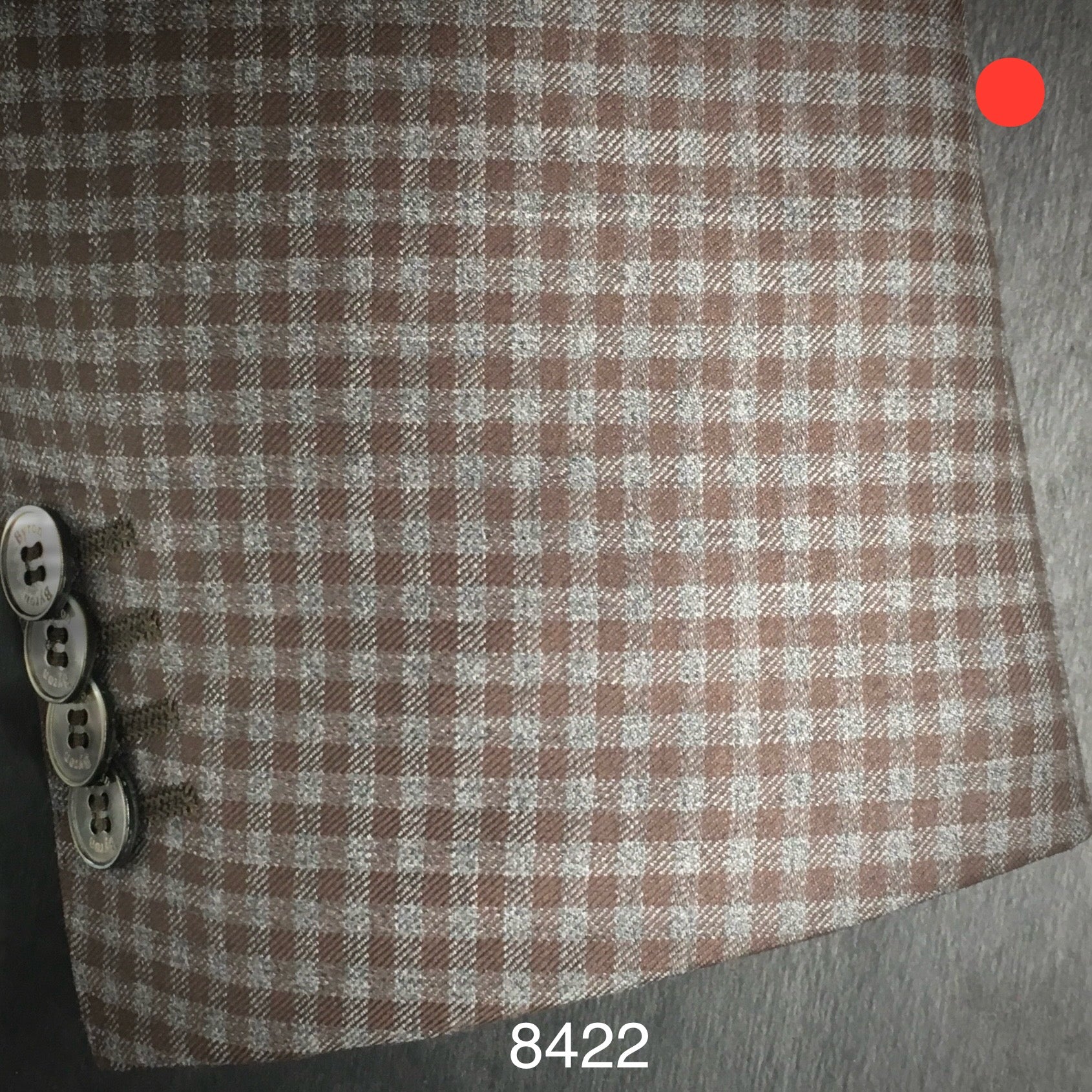 Tan and Grey Check | Contemporary Fit | All Wool | 8422f