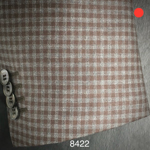 Tan and Grey Check | Contemporary Fit | All Wool | 8422f