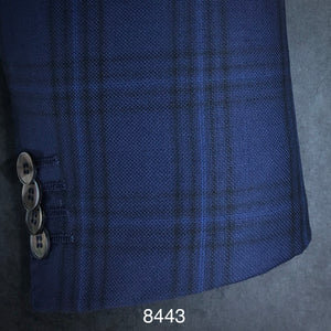 Blue, Black and Navy Plaid | Contemporary | All Wool | 8443