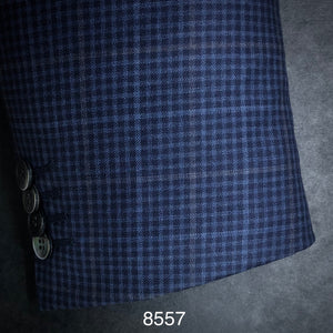 Navy Blue Check w/ Tan Windowpane | Men's Sport Coat | Contemporary Fit | All Wool