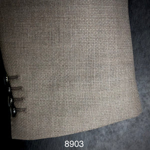 Taupe Texture Weave Solid | Contemporary Fit | All Wool | 8903