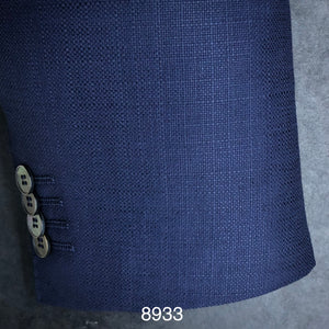 Navy Textured Solid | Contemporary Fit | All Wool | 8933