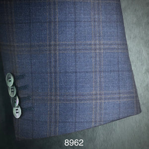 Slate Blue Plaid | Contemporary Fit | All Wool | 8962