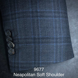 Charcoal Plaid w/ Blue | Kensington | All Wool | 9677