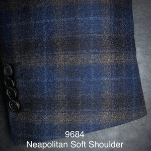 Brown and Blue Flannel | Soft Jacket Kensington | All Wool | 9684