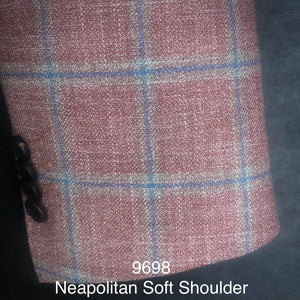 Salmon Plaid | Soft Jacket Kensington | Silk/ Linen/ Wool | 9698