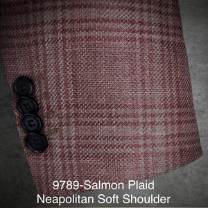 Salmon Plaid | Soft Jacket Kensington | Linen/Silk/Wool