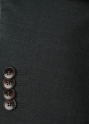 Charcoal Grey Solid | Men's Suit | All Wool  2% stretch