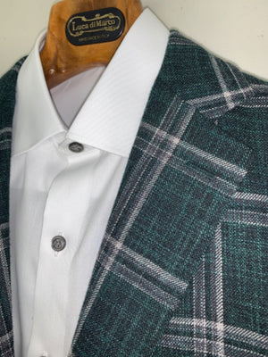 Green Plaid | Soft Jacket Kensington | Silk Blend | 9664
