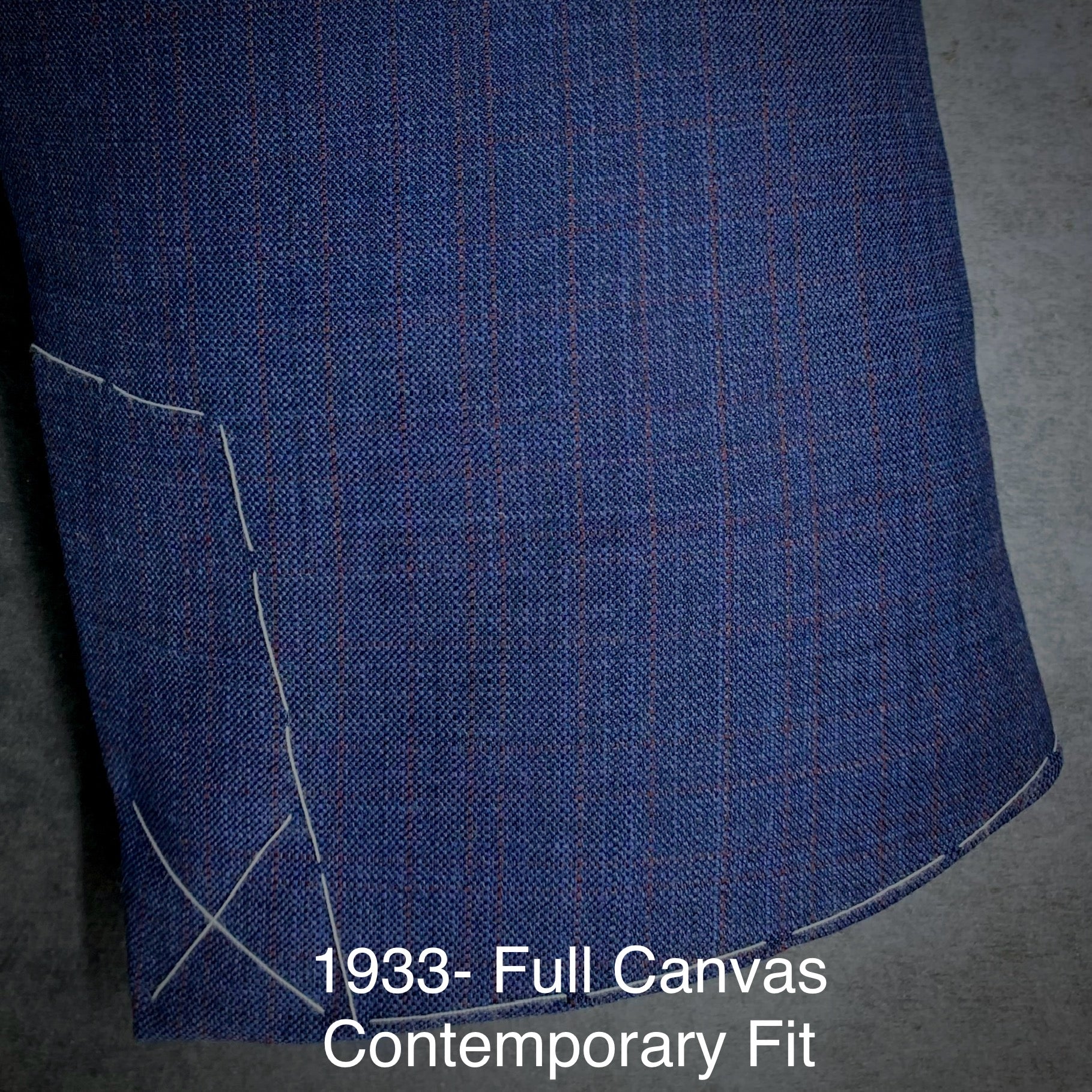 Navy Sharkskin w\ Berry Pattern | All Wool | 1933