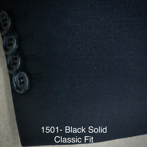 Black Solid | Classic Fit | All Wool | 1501