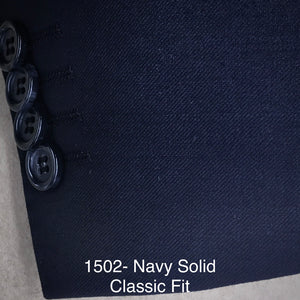 Navy Solid | Classic Fit | All Wool | 1502