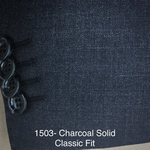 Charcoal Solid | Classic Fit | All Wool | 1503