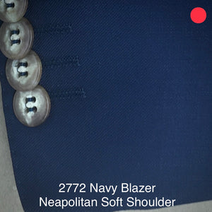 Navy Blazer w/ Neapolitan Shoulder | All Wool | 2772