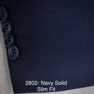 Navy Solid | Slim Fit | All Wool | 2802