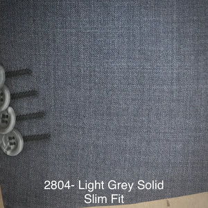 Light Grey Solid | Men's Suit | Slim Fit | All Wool