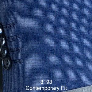 High Blue Tic Weave | Contemporary Fit | All Wool