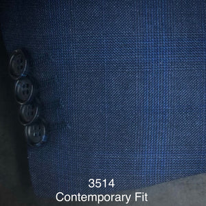Navy Plaid w/ Blue | Men's Suit | Contemporary Fit