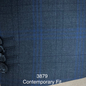 Navy w/ Cobalt Plaid | Men's Antioch | Contemporary Fit | All Wool