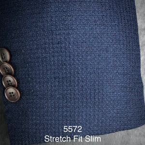 Navy Textured Knit | Men's Sport Coat | Stretch Slim Fit