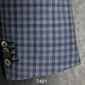 Blue and Grey and Navy Check Plaid | Men's Sport Coat | Contemporary Fit | All Wool