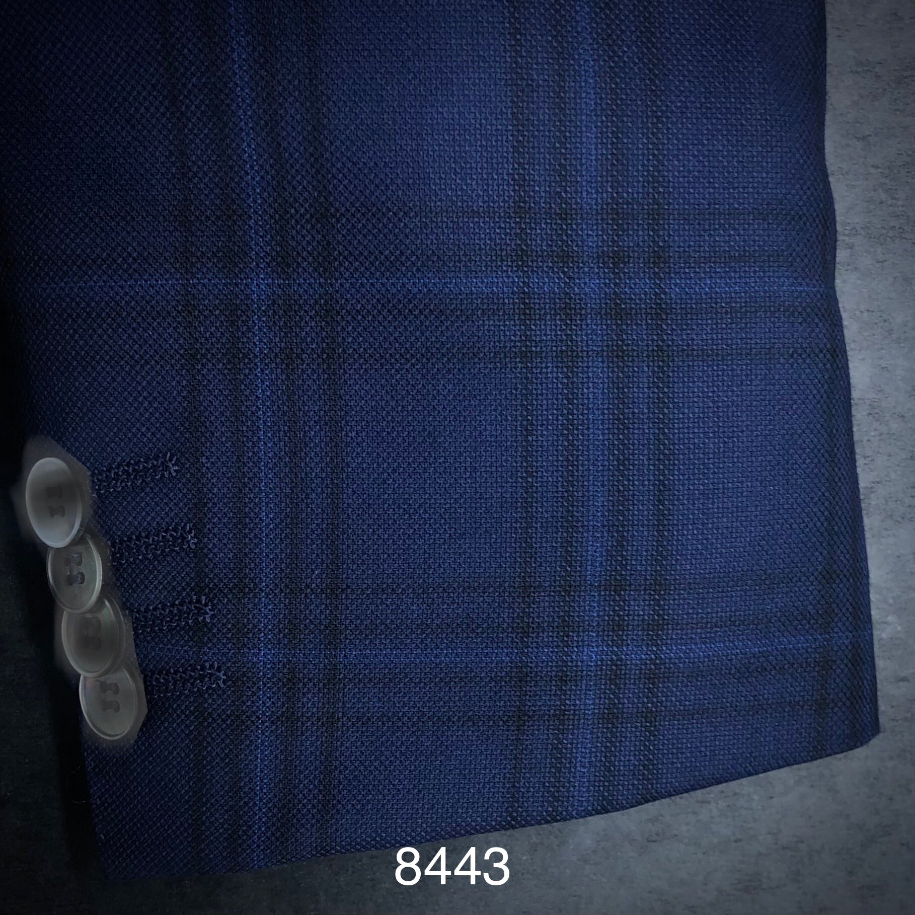 Fray Royal Blue Glen Plaid Cotton Byron Sportshirt 44
