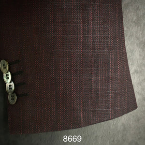 Berry Textured Solid | Contemporary Fit | All Wool | 8669