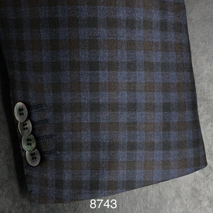Blue and Brown Check | Contemporary Fit | All Wool | 8743
