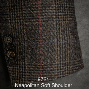 Brown Flannel Glen Plaid | Soft Jacket Kensington | All Wool