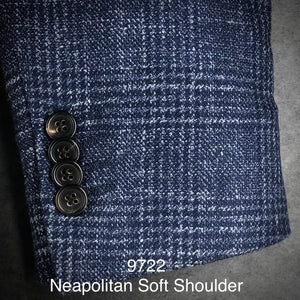 Navy Plaid w/Grey | Soft Jacket Kensington | All Wool | 9722