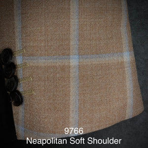 Tan w\ Blue Box Plaid | Kensington Soft Jacket | All Wool | 9766