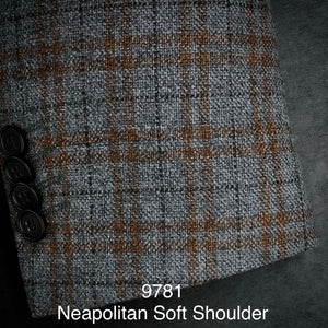 Grey w/ Rust Plaid | Soft Jacket Kensington | All Wool