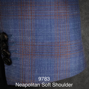 Blue w/ Maize Plaid | Kensington Soft Jacket | Silk\Linen\Wool | 9783B